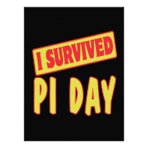 I SURVIVED PI DAY PERSONALIZED INVITE