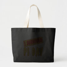 I SURVIVED PI DAY TOTE BAG
