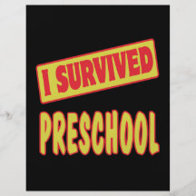 I SURVIVED PRESCHOOL CUSTOM FLYER