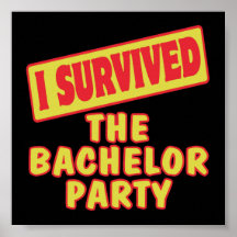I SURVIVED THE BACHELOR PARTY POSTER