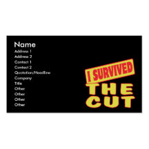 I SURVIVED THE CUT BUSINESS CARD