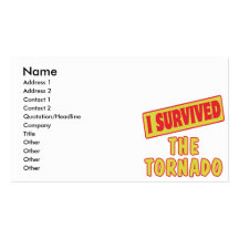 I SURVIVED THE TORNADO BUSINESS CARDS