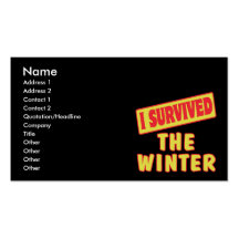 I SURVIVED THE WINTER BUSINESS CARDS