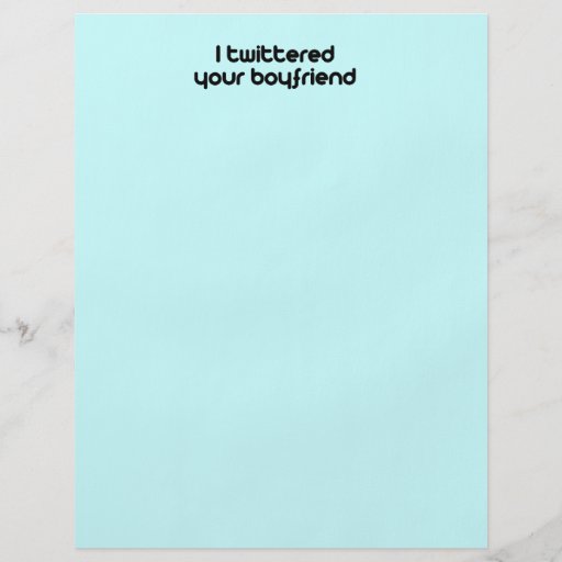 I twittered your boyfriend flyer design