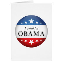 I voted for Obama Greeting Cards