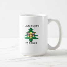 I want a dragonfly for christmas coffee mug