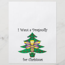I want a dragonfly for christmas custom flyer