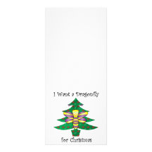 I want a dragonfly for christmas rack card template