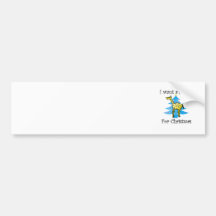 I want a giraffe for Christmas Bumper Sticker