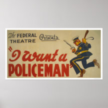 I Want A Policeman 1936 WPA Print