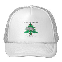 I want an elephant for christmas trucker hats