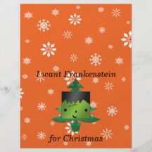 I want frankenstein for christmas custom flyer