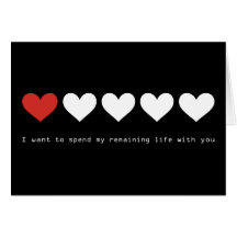 I want to spend my remaining life with you card