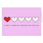 I want to spend my remaining life with you greeting card