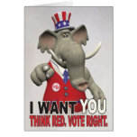 I Want You - Think Red Vote Right Greeting Card