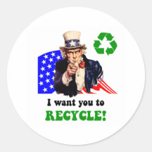 I want you to recycle! sticker