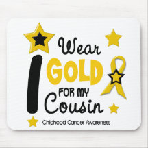 I Wear Gold For My Cousin 12 STAR VERSION Mousepads