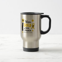 I Wear Gold For My Cousin 12 STAR VERSION Coffee Mugs