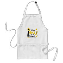 I Wear Gold For My Friend 12 STAR VERSION Apron