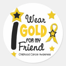 I Wear Gold For My Friend 12 STAR VERSION Sticker
