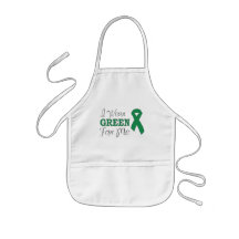 I Wear Green For Me (Green Awareness Ribbon) Aprons