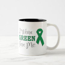 I Wear Green For Me (Green Awareness Ribbon) Coffee Mugs