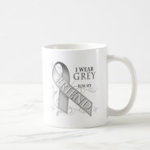 I Wear Grey for my Friend Coffee Mugs