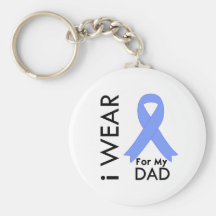 I Wear Light Blue For My Dad - Prostate Cancer Keychains