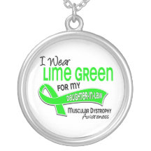 I Wear Lime 42 Daughter-In-Law Muscular Dystrophy Custom Necklace