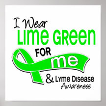 I Wear Lime Green 42 Me Lyme Disease Print
