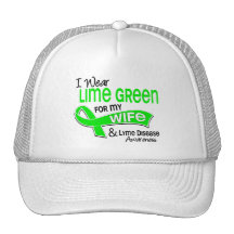 I Wear Lime Green 42 Wife Lyme Disease Hat