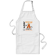 I Wear Orange 43 Daughter MS Multiple Sclerosis Aprons