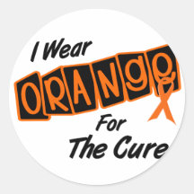I Wear Orange For The CURE 8 Sticker