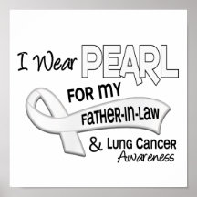 I Wear Pearl For My Father-In-Law 42 Lung Cancer Poster