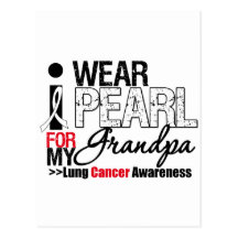 I Wear Pearl Ribbon For My Grandpa Post Cards