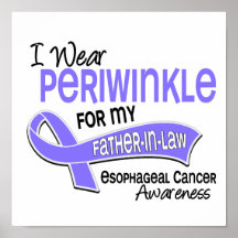 I Wear Periwinkle 42 Father-In-Law Oesophageal Can Posters