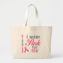 I Wear Pink For me Canvas Bags