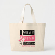 I Wear Pink For My Grandma Breast Cancer Canvas Bag