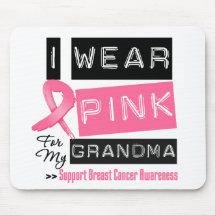 I Wear Pink For My Grandma Breast Cancer Mousepads