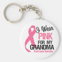 I Wear Pink For My Grandma Keychain