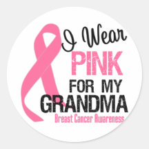 I Wear Pink For My Grandma Round Sticker