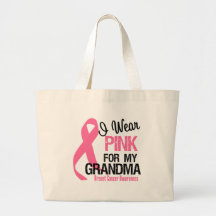 I Wear Pink For My Grandma Tote Bags