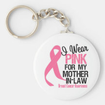 I Wear Pink For My Mother-in-Law Keychains