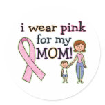 I Wear Pink for My Mum Kids Boys stickers