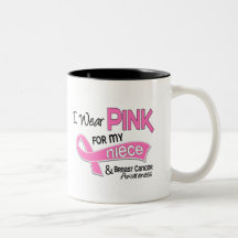 I Wear Pink For My Niece 42 Breast Cancer Mugs