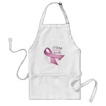 I Wear Pink For My Wife Breast Cancer Awareness Apron