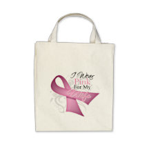 I Wear Pink For My Wife Breast Cancer Awareness Canvas Bags