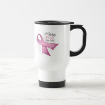 I Wear Pink For My Wife Breast Cancer Awareness Coffee Mug