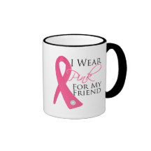 I Wear Pink Friend Breast Cancer Coffee Mug