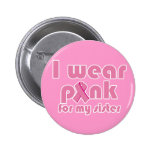 I wear, pink ribbon for breast cancer awareness
